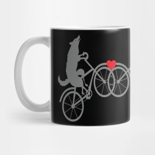 Wolf bicycle love nice cute cool colorful Mug